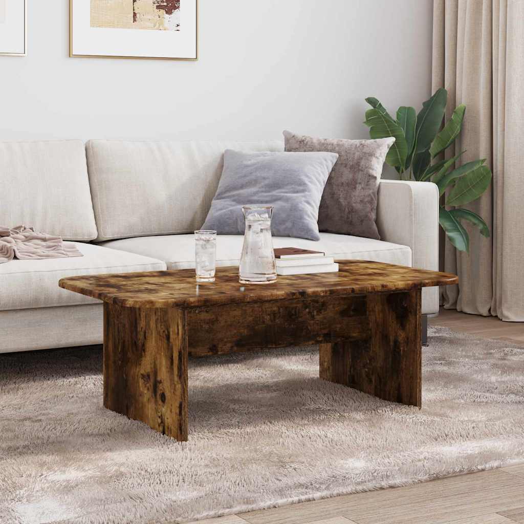 Coffee Table Smoked Oak 93 x 53 x 33 cm Engineered Wood
