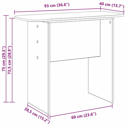 Console Table Sonoma Oak 93 x 40 x 75 cm Engineered Wood