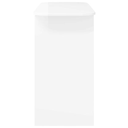Console Table High Gloss White 93 x 40 x 75 cm Engineered Wood