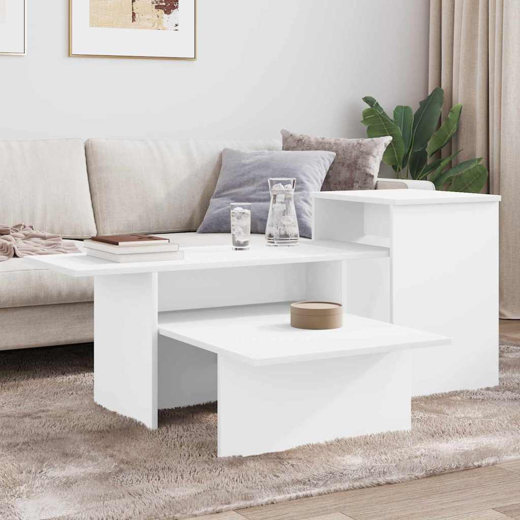 Console Table White 91.5 x 35 x 38.5 cm Engineered Wood