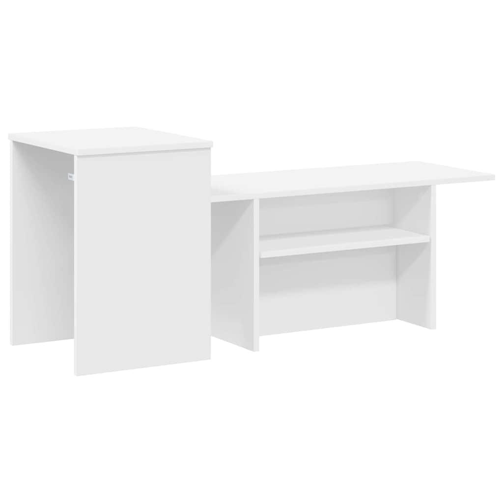 Console Table White 91.5 x 35 x 38.5 cm Engineered Wood