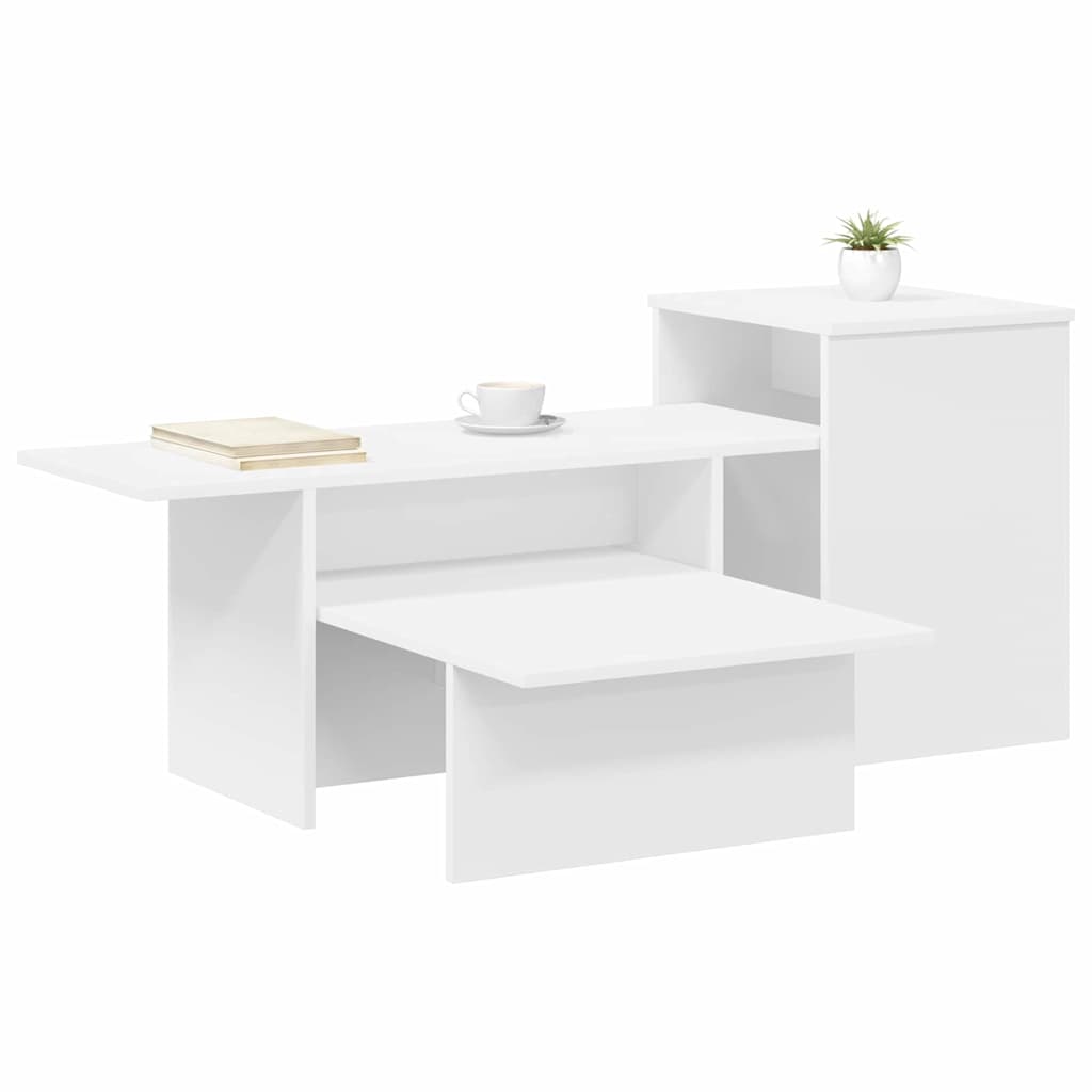 Console Table White 91.5 x 35 x 38.5 cm Engineered Wood