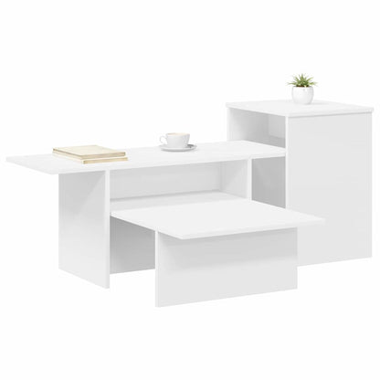Console Table White 91.5 x 35 x 38.5 cm Engineered Wood
