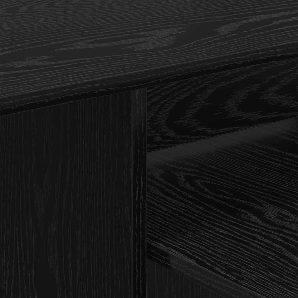 Console Table Black Oak 91.5 x 35 x 38.5 cm Engineered Wood