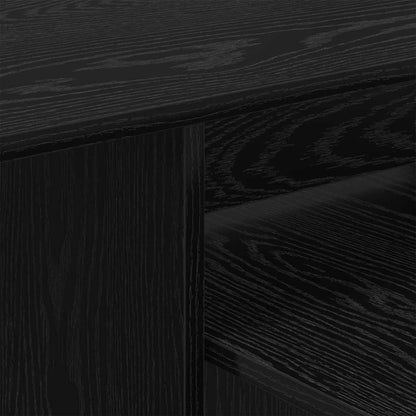 Console Table Black Oak 91.5 x 35 x 38.5 cm Engineered Wood