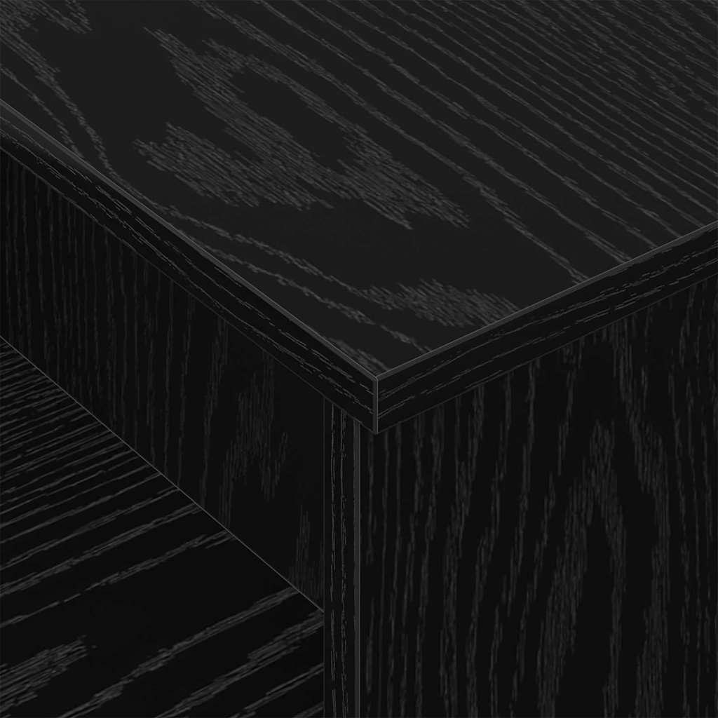 Console Table Black Oak 91.5 x 35 x 38.5 cm Engineered Wood