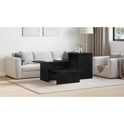 Console Table Black Oak 91.5 x 35 x 38.5 cm Engineered Wood