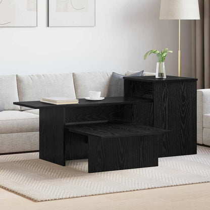 Console Table Black Oak 91.5 x 35 x 38.5 cm Engineered Wood