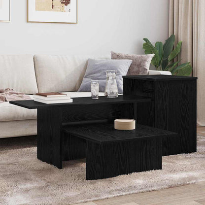 Console Table Black Oak 91.5 x 35 x 38.5 cm Engineered Wood