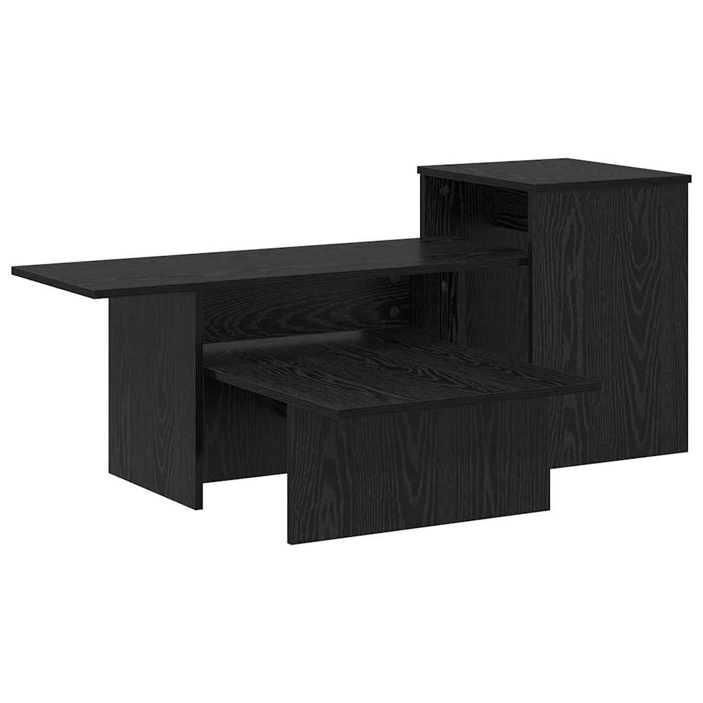 Console Table Black Oak 91.5 x 35 x 38.5 cm Engineered Wood