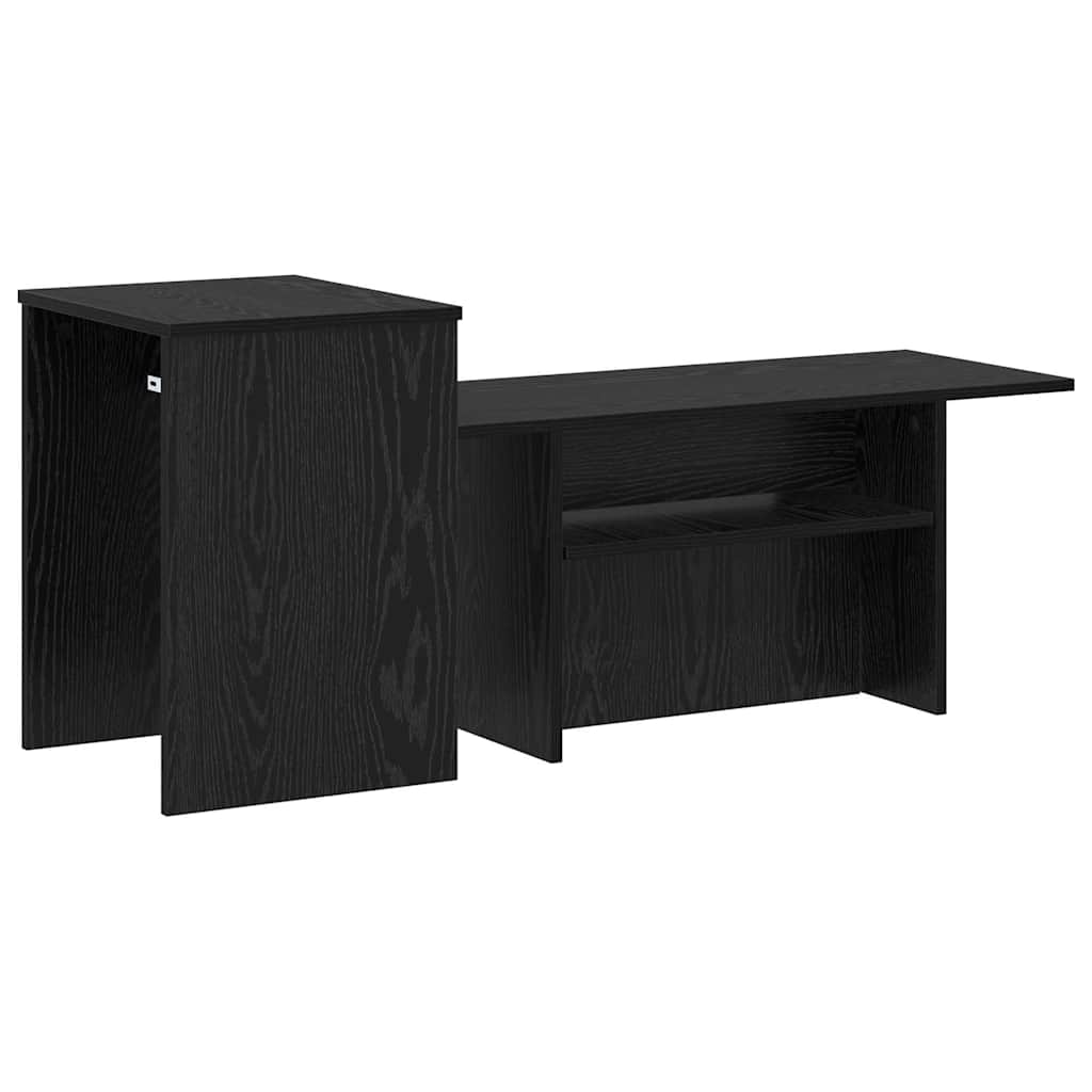 Console Table Black Oak 91.5 x 35 x 38.5 cm Engineered Wood