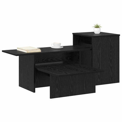 Console Table Black Oak 91.5 x 35 x 38.5 cm Engineered Wood