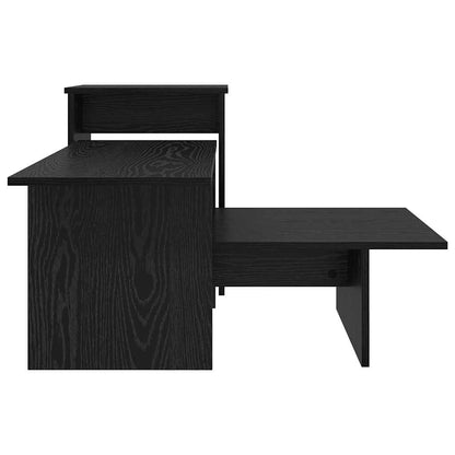 Console Table Black Oak 91.5 x 35 x 38.5 cm Engineered Wood