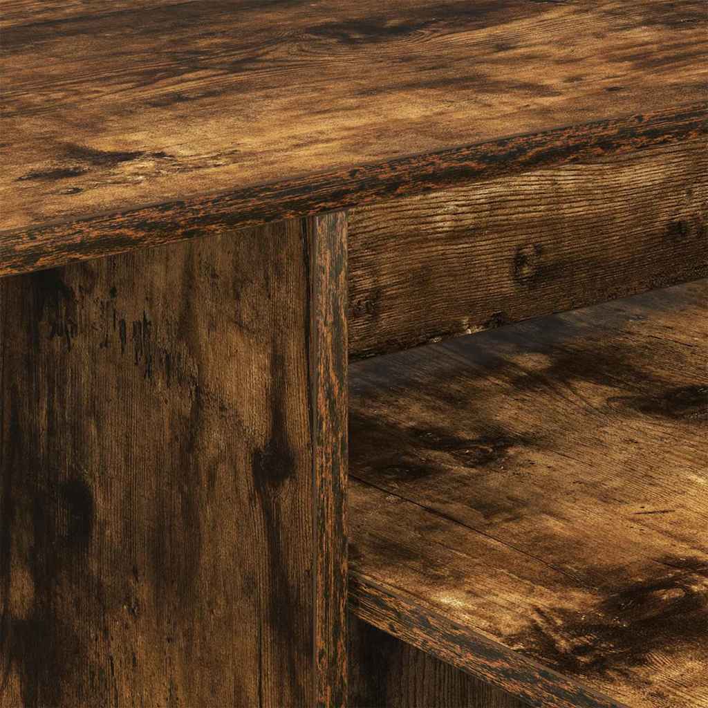 Console Table Smoked Oak 91.5 x 35 x 38.5 cm Engineered Wood