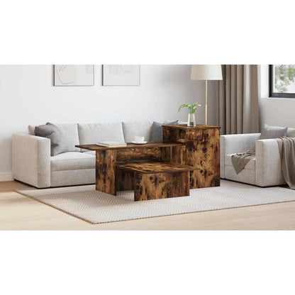Console Table Smoked Oak 91.5 x 35 x 38.5 cm Engineered Wood