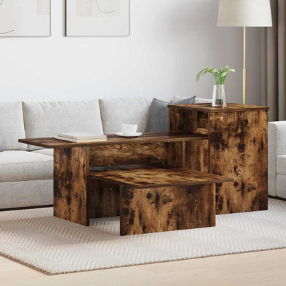 Console Table Smoked Oak 91.5 x 35 x 38.5 cm Engineered Wood
