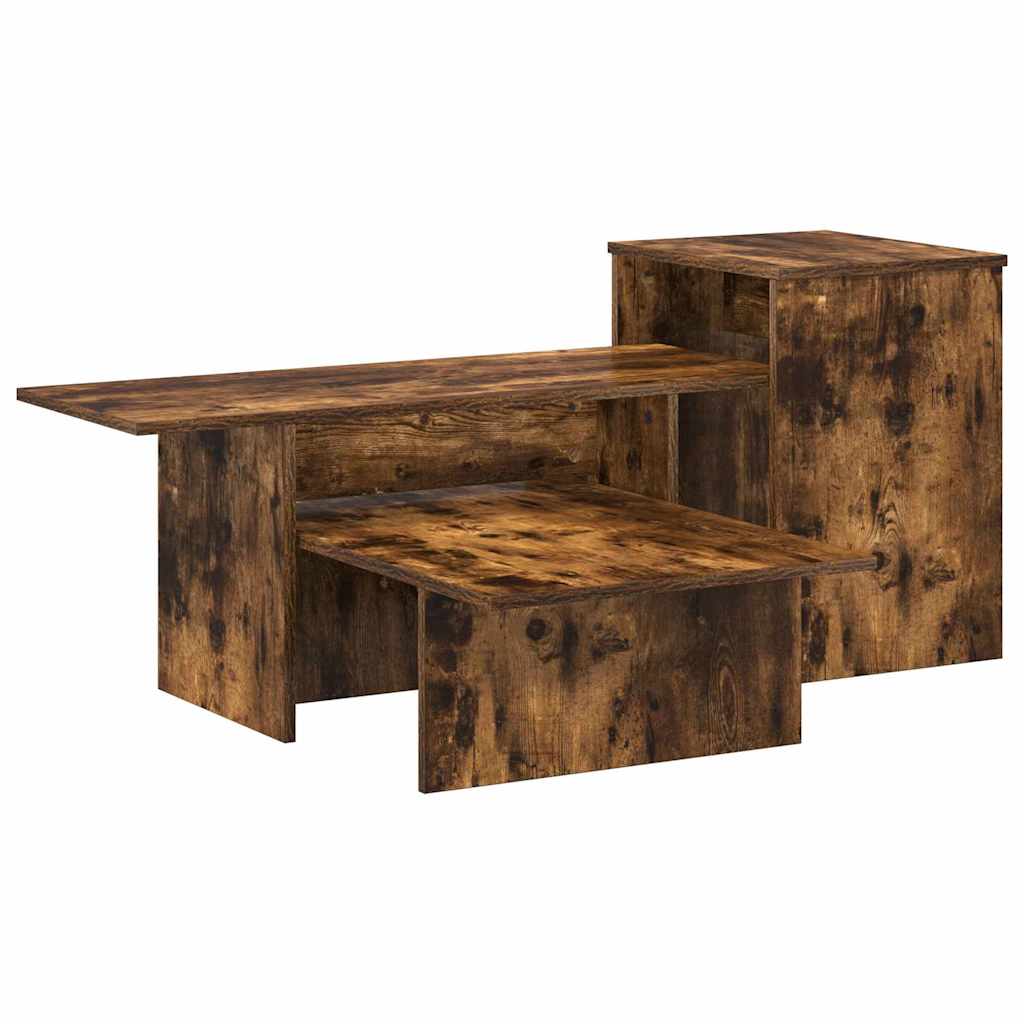 Console Table Smoked Oak 91.5 x 35 x 38.5 cm Engineered Wood