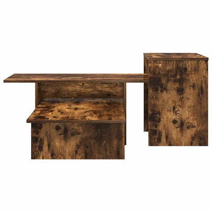 Console Table Smoked Oak 91.5 x 35 x 38.5 cm Engineered Wood