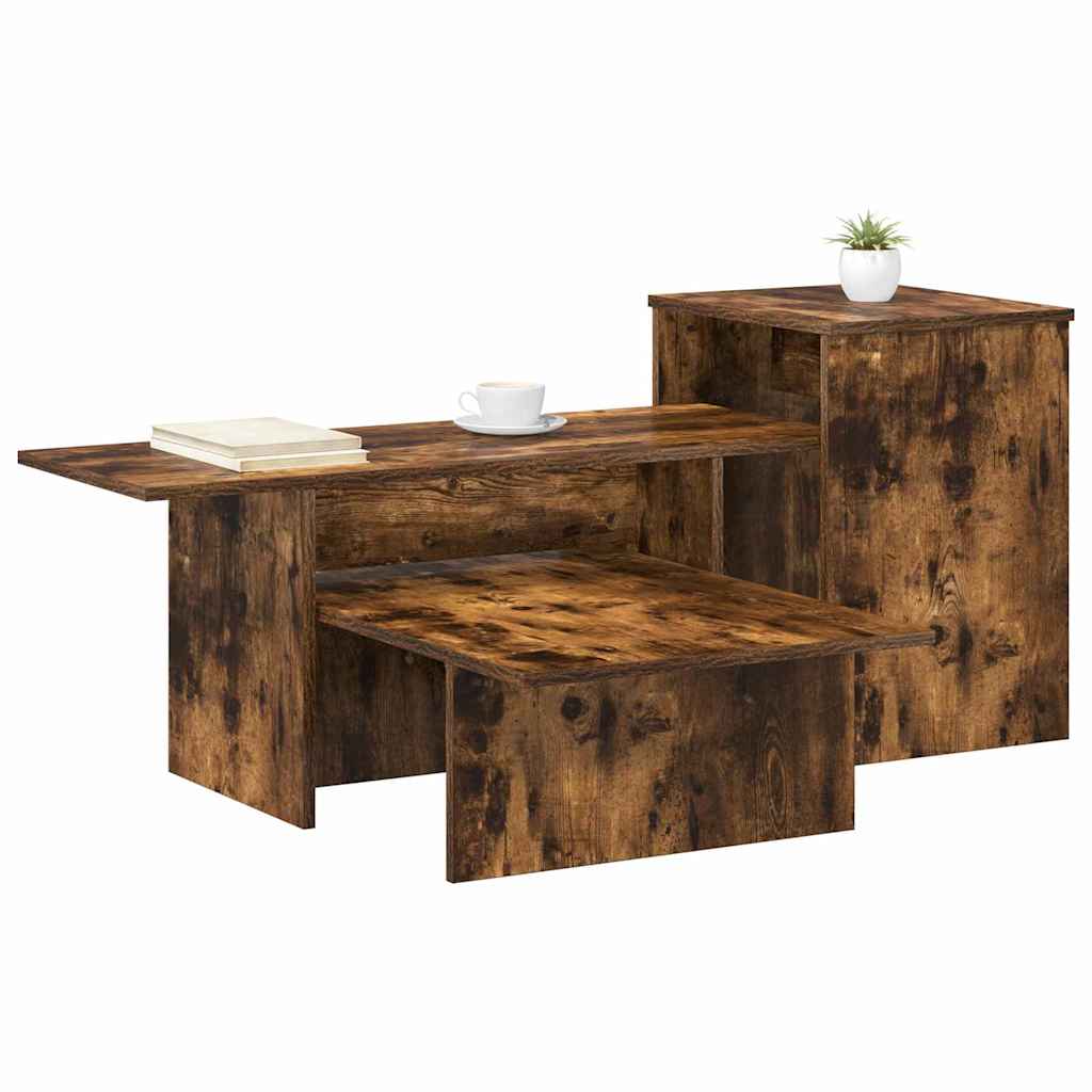 Console Table Smoked Oak 91.5 x 35 x 38.5 cm Engineered Wood