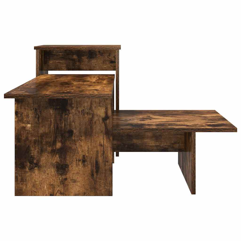 Console Table Smoked Oak 91.5 x 35 x 38.5 cm Engineered Wood