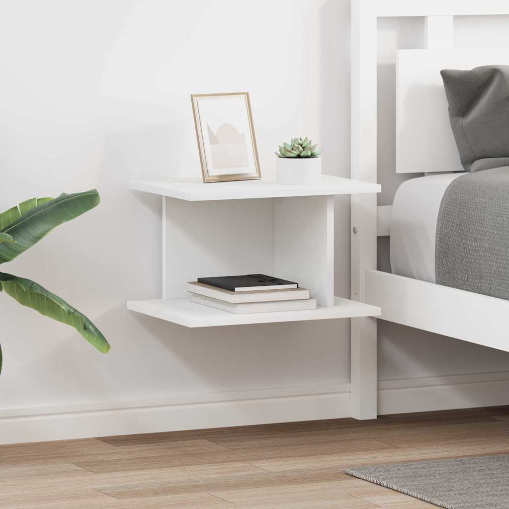 Bedside Table 2 pcs White 40 x 30 x 25 cm Engineered Wood