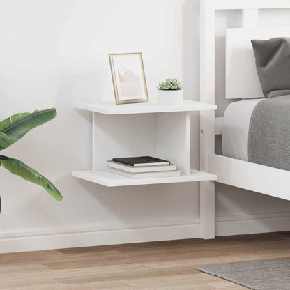 Bedside Table 2 pcs White 40 x 30 x 25 cm Engineered Wood