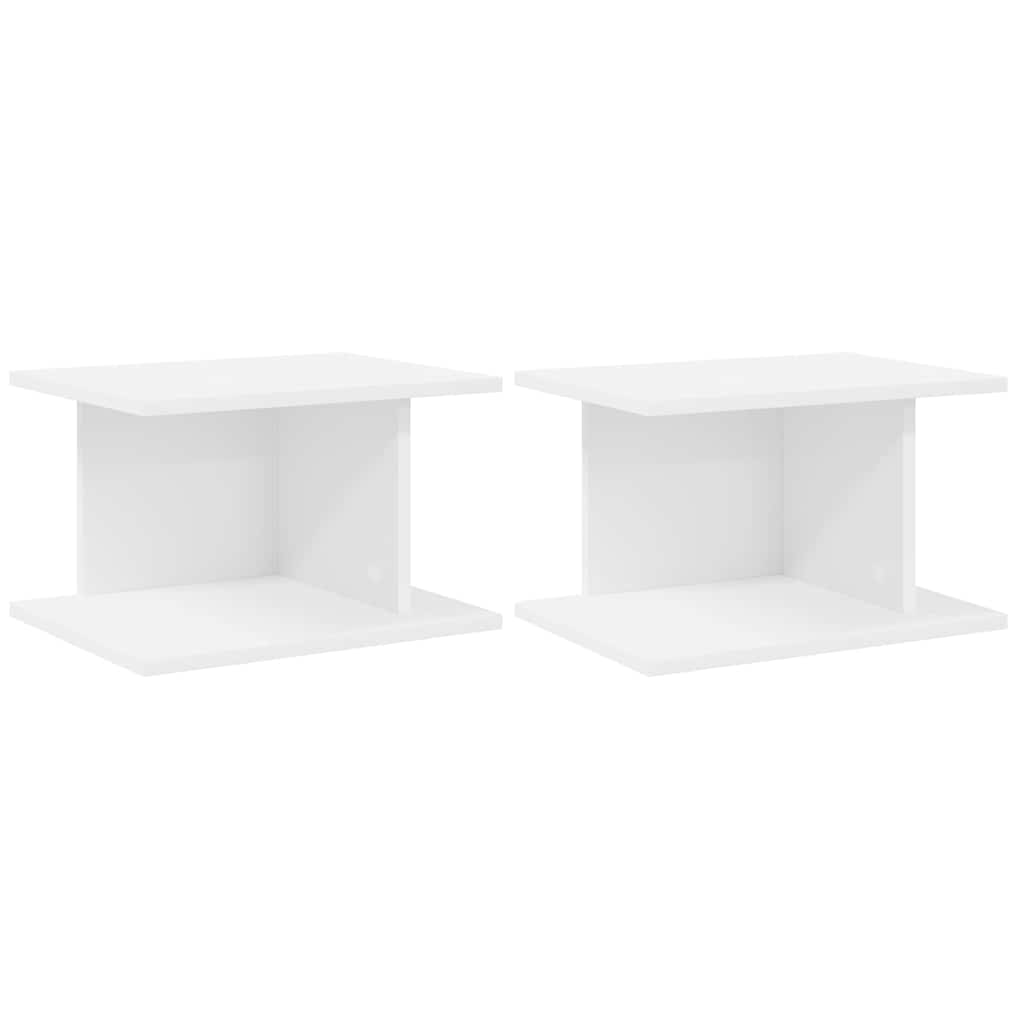 Bedside Table 2 pcs White 40 x 30 x 25 cm Engineered Wood