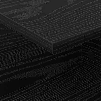 Bedside Table Black Oak 40 x 30 x 25 cm Engineered Wood