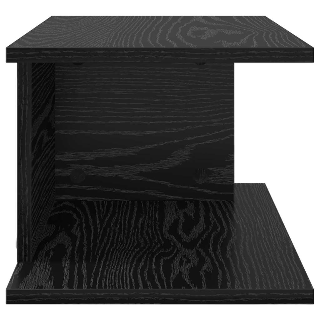 Bedside Table Black Oak 40 x 30 x 25 cm Engineered Wood