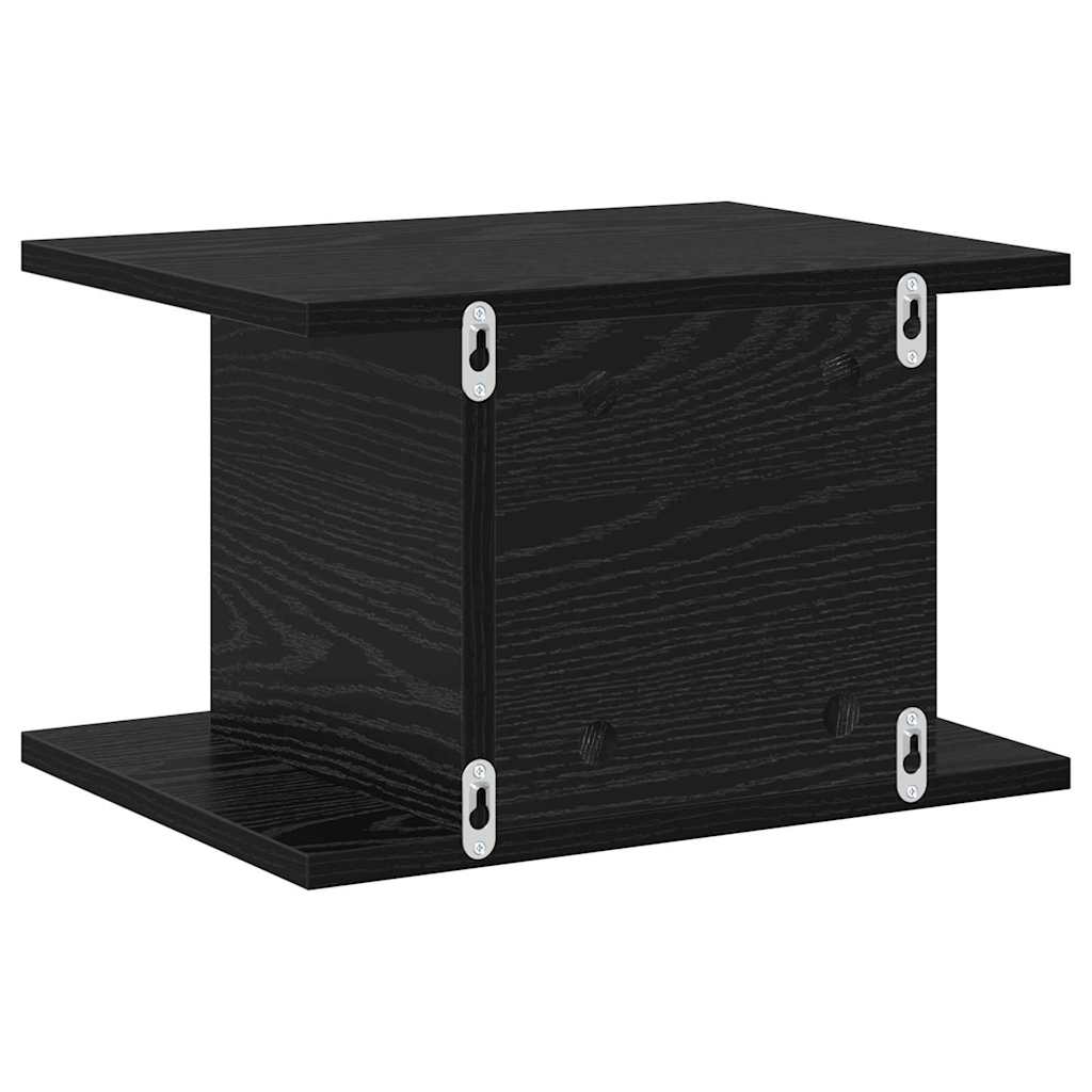 Bedside Table 2 pcs Black Oak 40 x 30 x 25 cm Engineered Wood