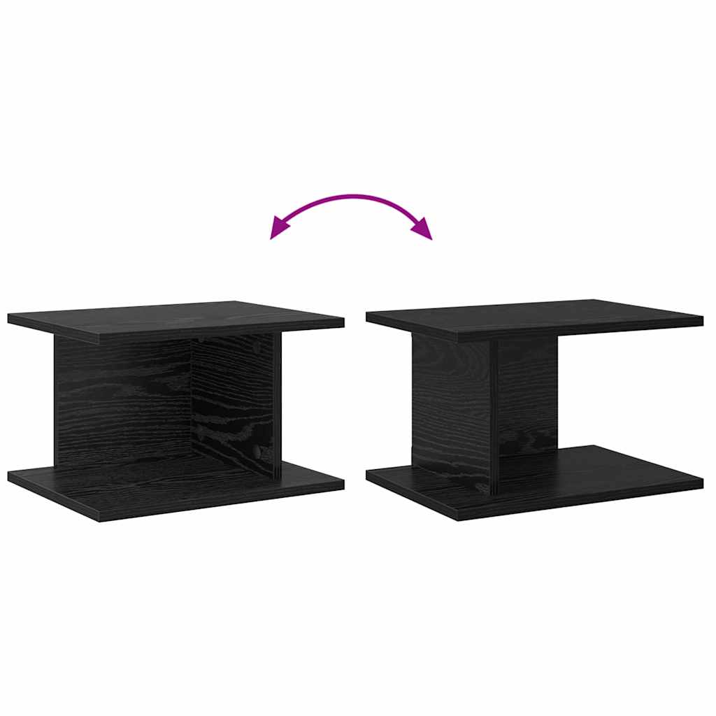 Bedside Table 2 pcs Black Oak 40 x 30 x 25 cm Engineered Wood