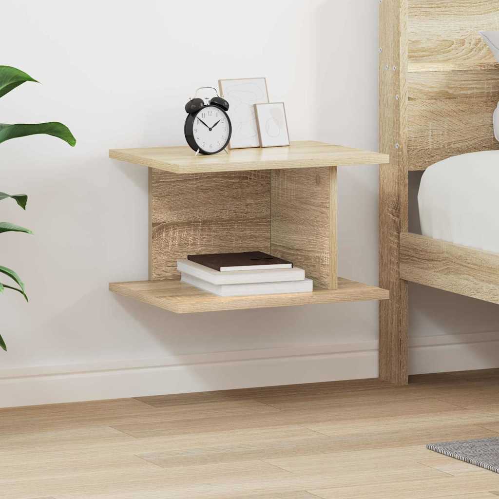 Bedside Table Sonoma Oak 40 x 30 x 25 cm Engineered Wood