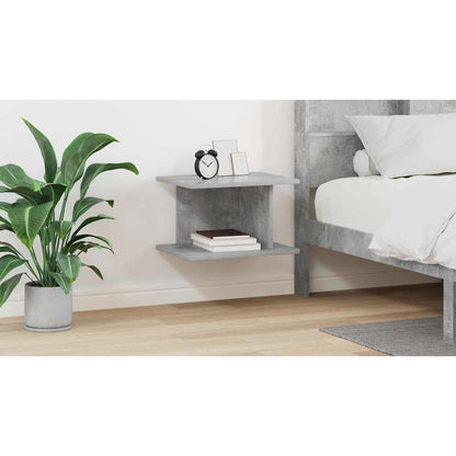 Bedside Table Concrete Grey 40 x 30 x 25 cm Engineered Wood