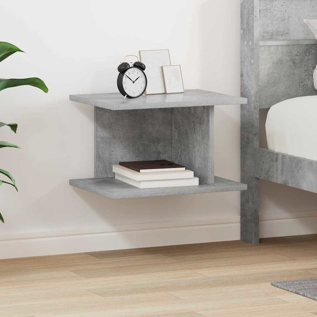 Bedside Table Concrete Grey 40 x 30 x 25 cm Engineered Wood