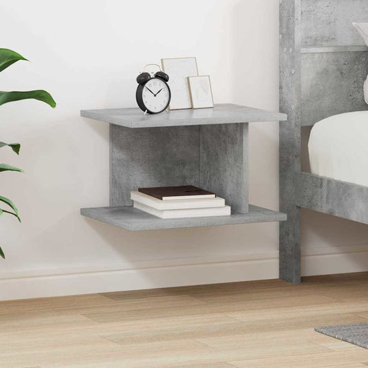 Bedside Table Concrete Grey 40 x 30 x 25 cm Engineered Wood