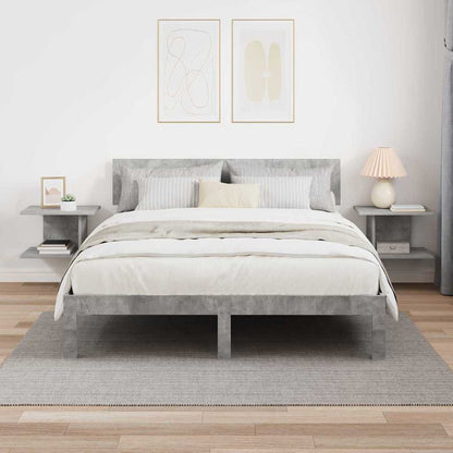 Bedside Table 2 pcs Concrete Grey 40 x 30 x 25 cm