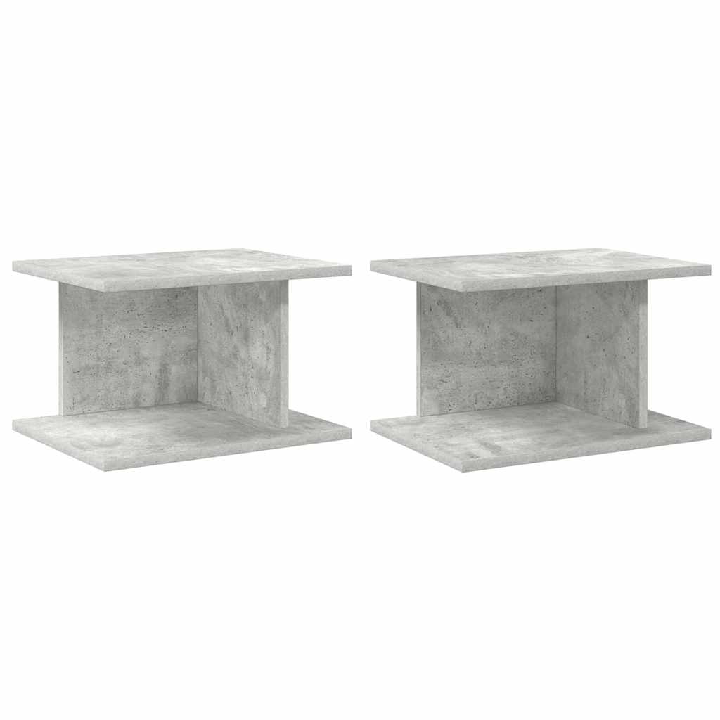 Bedside Table 2 pcs Concrete Grey 40 x 30 x 25 cm