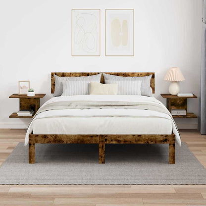 Bedside Table 2 pcs Smoked Oak 40 x 30 x 25 cm Engineered Wood