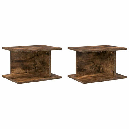 Bedside Table 2 pcs Smoked Oak 40 x 30 x 25 cm Engineered Wood