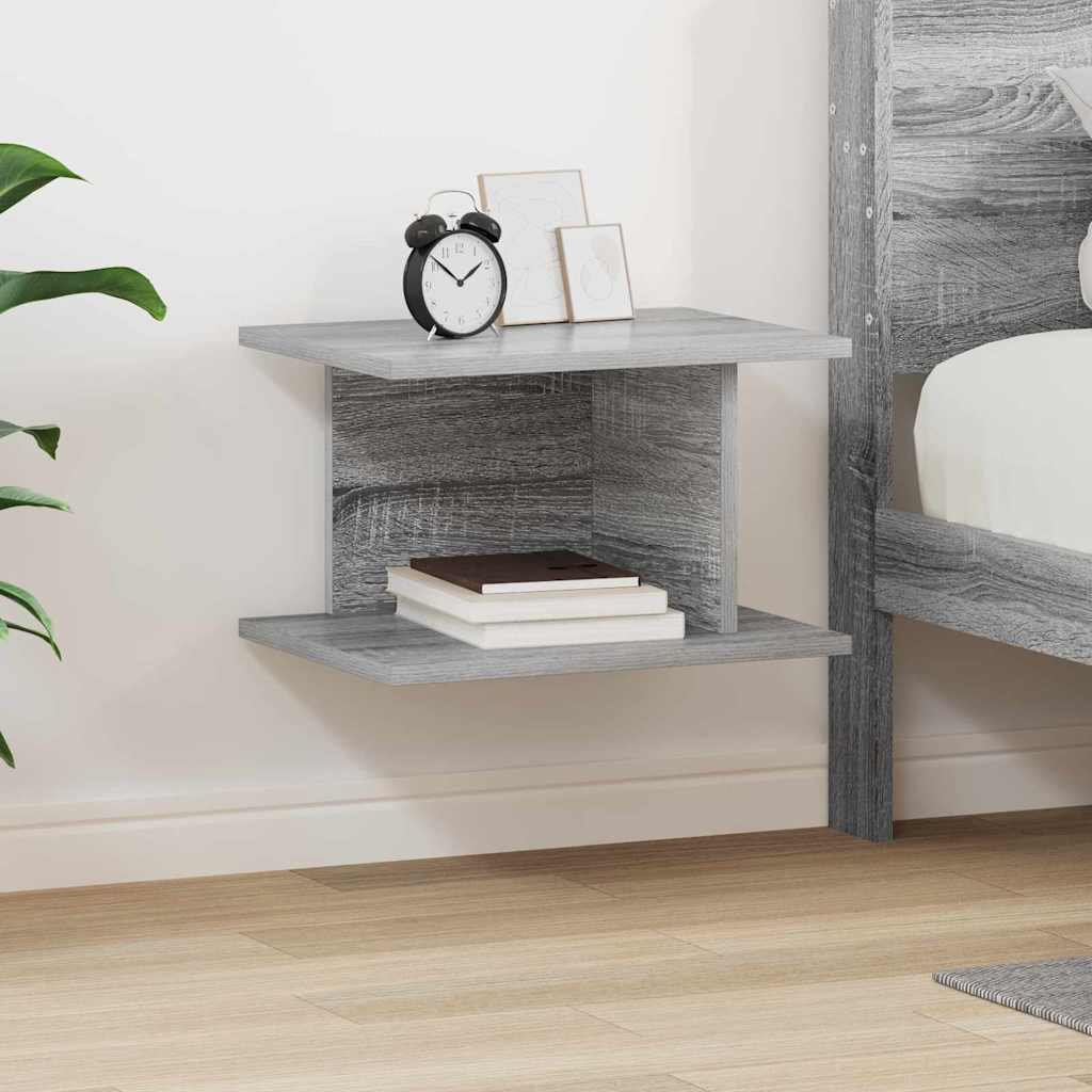 Bedside Table Grey Sonoma 40 x 30 x 25 cm Engineered Wood