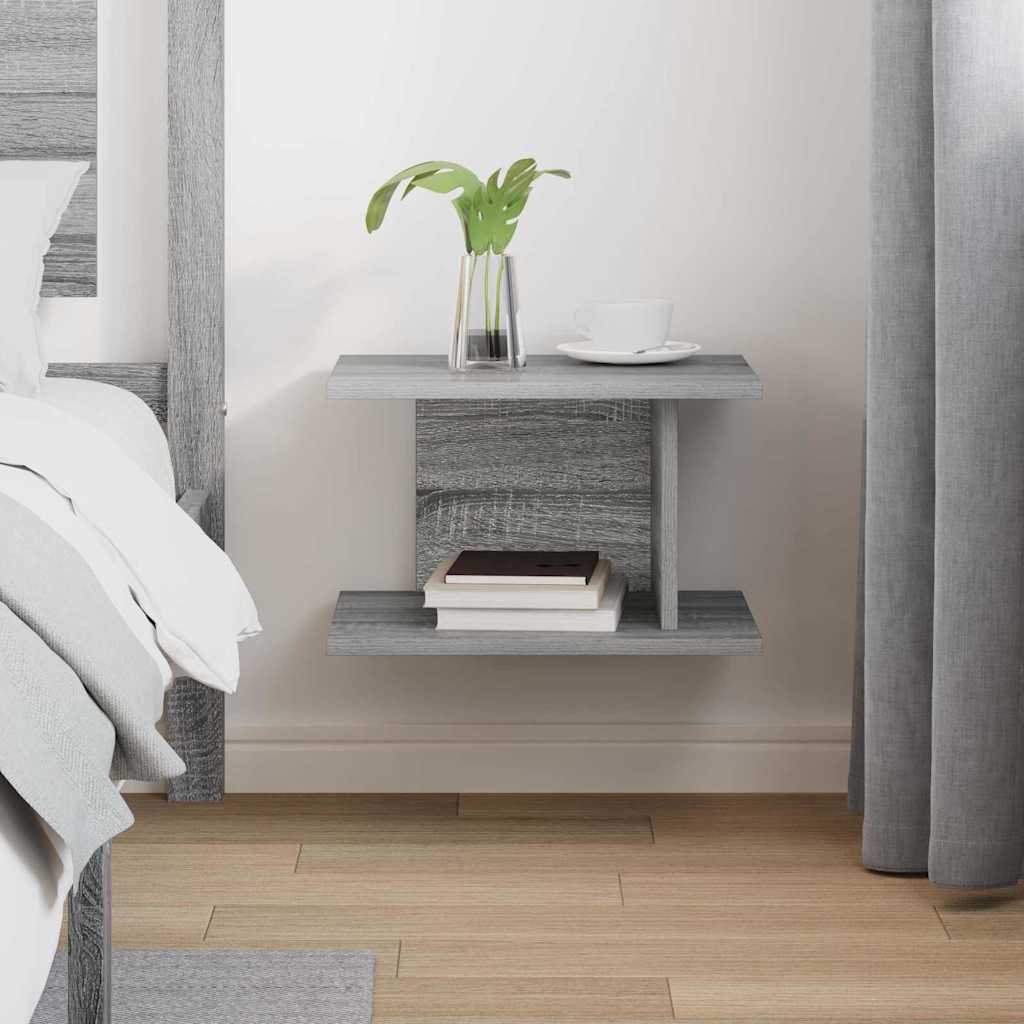 Bedside Table Grey Sonoma 40 x 30 x 25 cm Engineered Wood