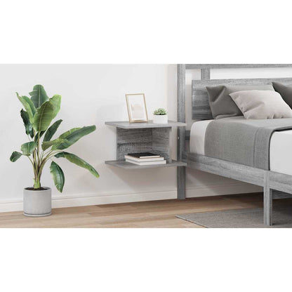 Bedside Table 2 pcs Grey Sonoma 40 x 30 x 25 cm Engineered Wood