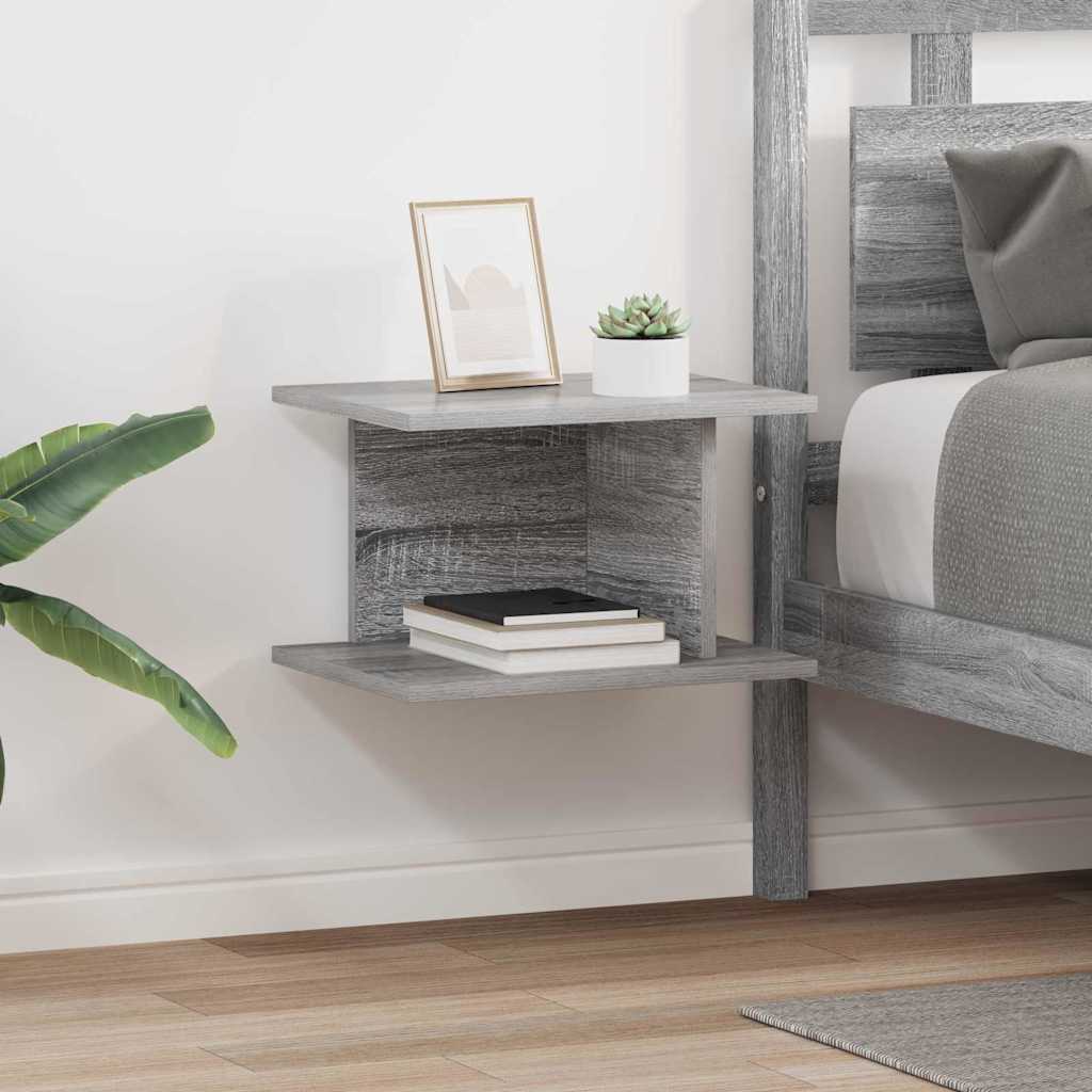 Bedside Table 2 pcs Grey Sonoma 40 x 30 x 25 cm Engineered Wood