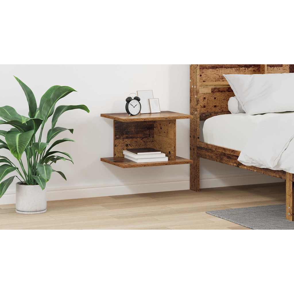 Bedside Table Old Wood 40 x 30 x 25 cm Engineered Wood