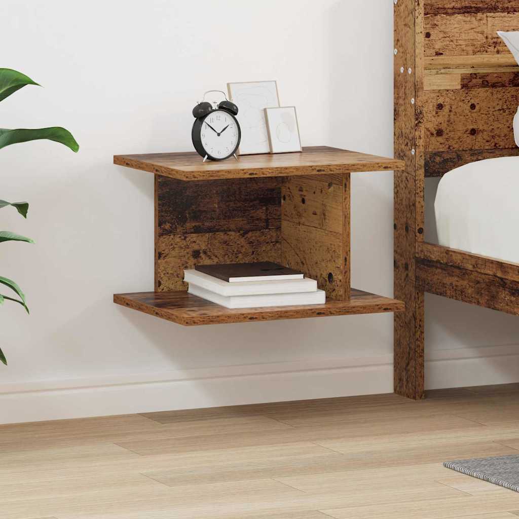 Bedside Table Old Wood 40 x 30 x 25 cm Engineered Wood