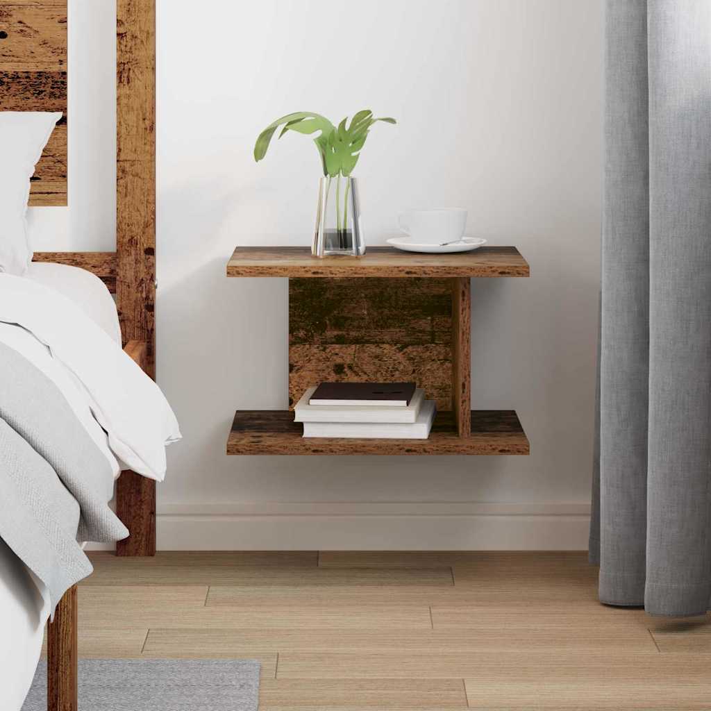Bedside Table Old Wood 40 x 30 x 25 cm Engineered Wood