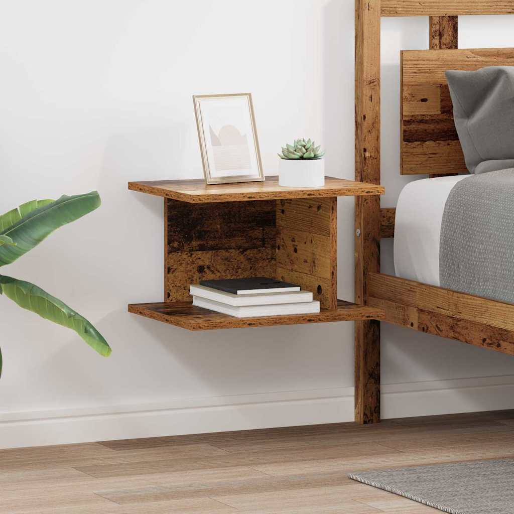 Bedside Table 2 pcs Old Wood 40 x 30 x 25 cm Engineered Wood