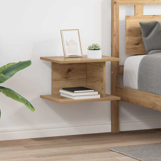 Bedside Table 2 pcs Artisan Oak 40 x 30 x 25 cm Engineered Wood