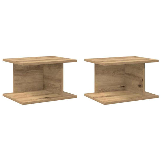 Bedside Table 2 pcs Artisan Oak 40 x 30 x 25 cm Engineered Wood