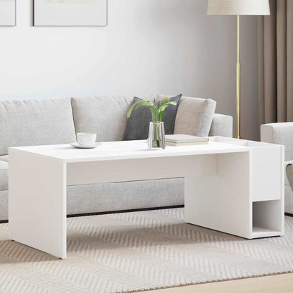 Coffee Table White 101.5 x 50 x 37 cm Engineered Wood